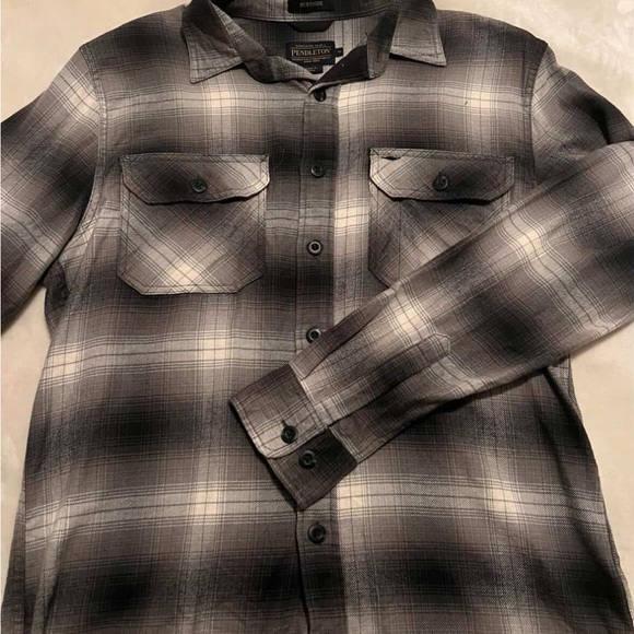 Pendleton Other - Pendleton Gray and Black Ombre Plaid Button-Down Shirt
